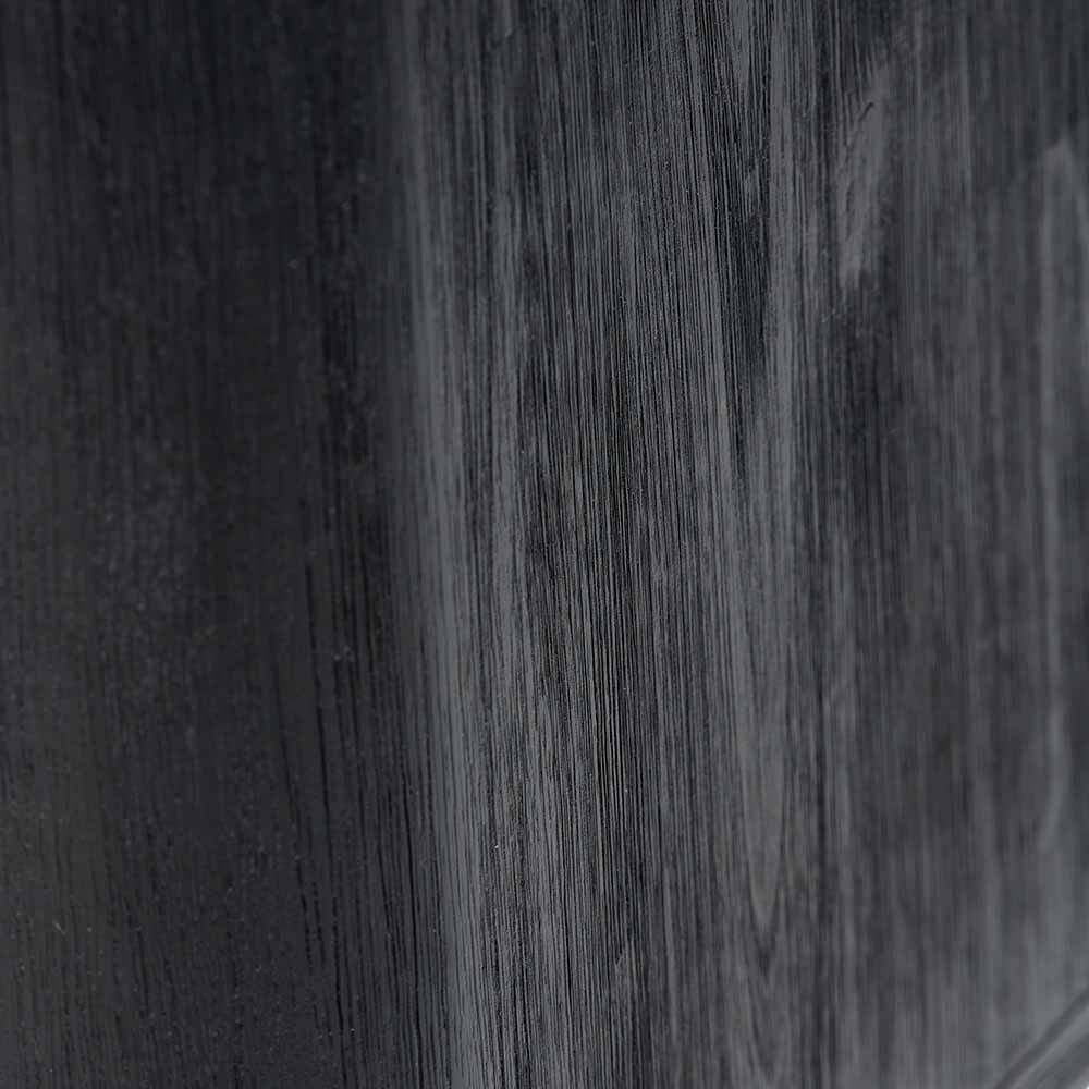 Fiji Black Acacia Wood & Natural Rattan Bedside Table